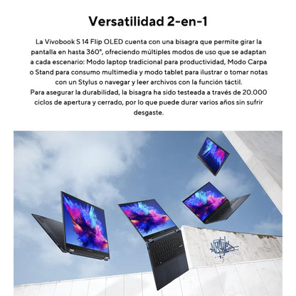 Notebook ASUS Vivobook S14 FLIP OLED TP3402VA-KN482W 512 16
