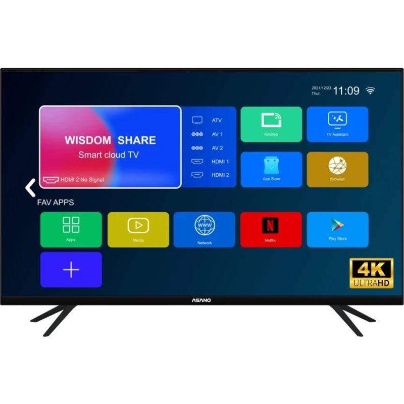 Smart TV LED Asano 55'' 4K sin bordes